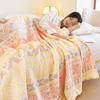 100% Cotton Gauze Summer Blanket Breathable Bed Cover Jacquard Bed Plaid Light Weight Bed Blankets and Bedspreads Non Shrinking