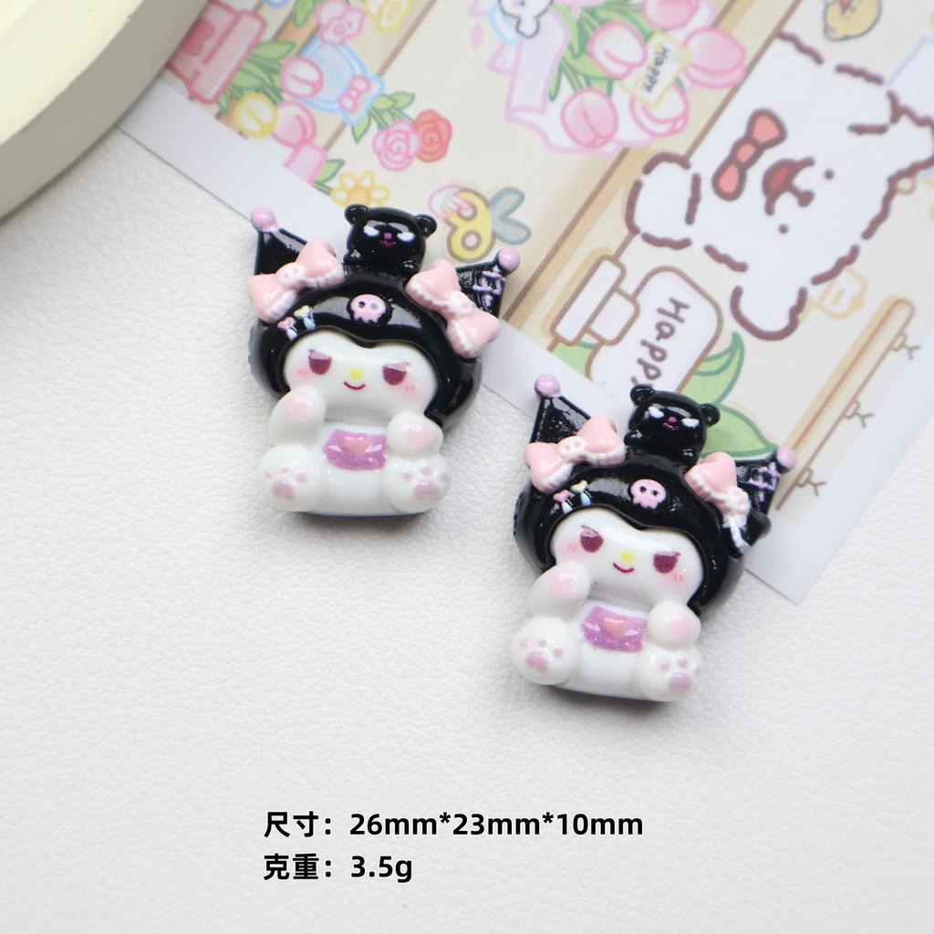 14/140PCS Cartoon DIY resin accessories, cute cream glue handmade hair clip, phone case, headband, pendant, jewelry accessories