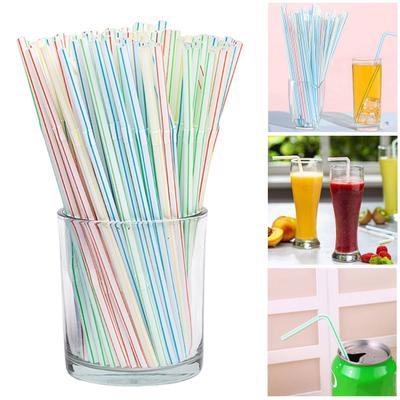 1000 шт. Пластиковые соломинки для питья, экологически чистые, без бисфенола А, многоразовые соломинки, красочные соломинки для вечеринок, для напитков, колы, соевого молока