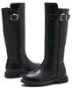 PPXID Boots with Side Easy to Put On and Take Comfortable to Walk Perfect for and Casual Size 19cm Girls' Knee-High Zipper, Off, Water-Repellent, in,