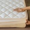 180*200cm Cotton Thicken Hypoallergenic Antibacterial Mattress Pad, Non-slip Breathable Ultra Soft Quilted Mattress Protector Cover