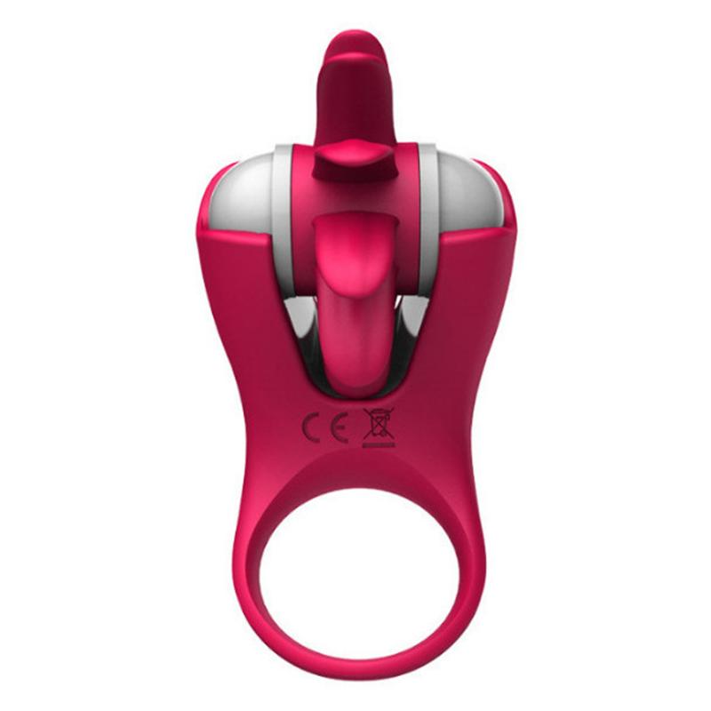 Вращение Оральный Вибратор Для Лизания Языка Влагалище Клитор Стимулирует Секс-Игрушки Для Пар Флирт Пенис Вибратор Кольцо