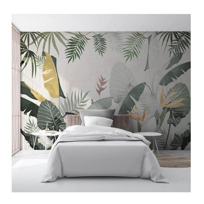 Скандинавские Нарисованные Вручную Элегантные Тропические Растения Настенные Обои Декор Гостиной Спальни Настенное Панно Постер
