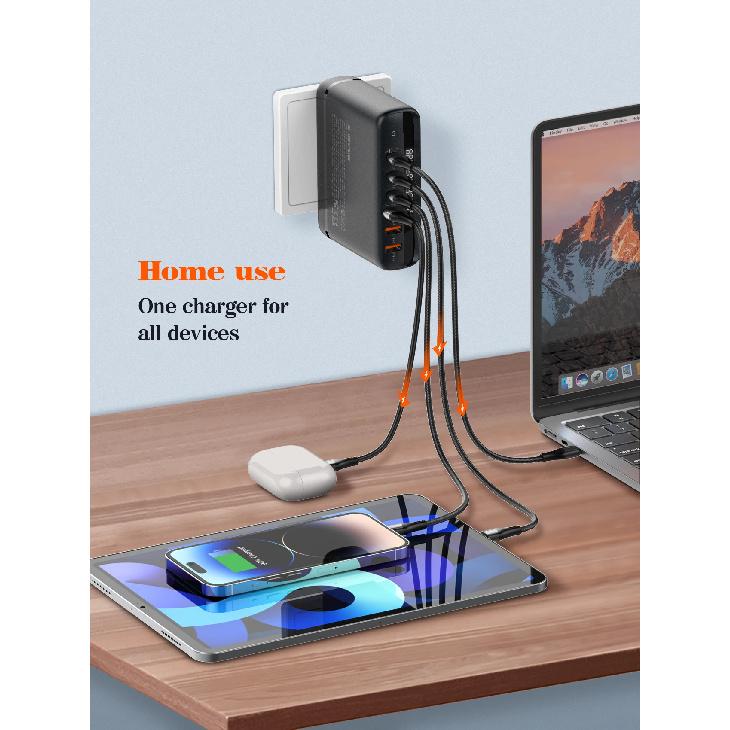 140 Вт GaN USB C Зарядное устройство Блок LDNIO Type-C PD Быстрое зарядное устройство Универсальный дорожный адаптер Для iPhone Samsung iMac MacBook Ноутбука Switch