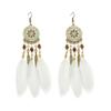 Zinc Zinc Zinc Alloy Bohemian Feather Dangle Earrings Bohemia Style Boho Drop Earrings  Girl
