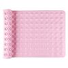 IRETION Non-Slip Bath Mat, 40x70cm, Natural Rubber, for Care, Anti-Fall, with Suction Cups, Soft (Pink)
