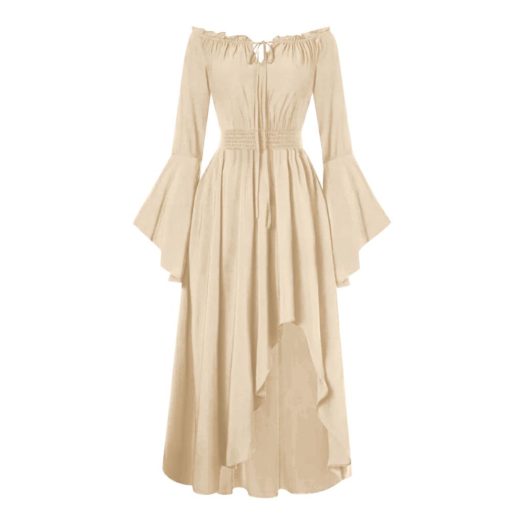 Women's Sexy Retro Halloween Gothic Suspender Hip-wrapped Gothic Trumpet Sleeve Sexy Dress