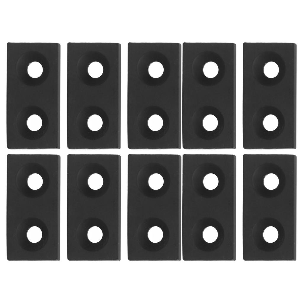 10 шт. Торцевая крышка из алюминиевого сплава, крышка с двумя отверстиями, накладка для профилей, рамы, станков с ЧПУ, черная