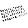 A Set 104Pcs Black Cinematic Lightbox Replacement Letters and Numbers Signs for A4 Light Up Letter Box Sign Message Board, Classrooms,Presentation