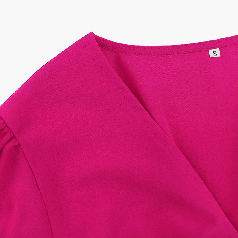 Женское летнее сексуальное кружевное однотонное пляжное платье трапециевидной формы с глубоким V-образным вырезом