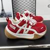 2025 Весна/Осень Легкие Универсальные Красные Женские Кроссовки Forrest Gump на Толстой Подошве