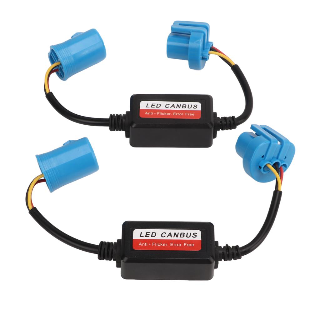 2Pcs Headlight Decoder 9007 HB5 Plug 12V DC Error Anti Flicker Resistor Canceller for LED Headlight