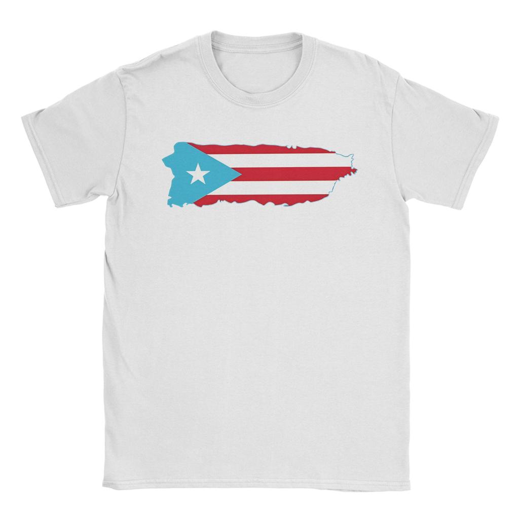 Unisexs TShirts Puerto Rico Map Funny Cotton Tees Short Sleeve T Shirts Crew Neck Tops Adult