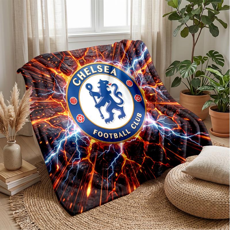 Chelsea FC Theme blanket Soft Flannel Blanket Plush Throw Blanket Cozy Sofa Bed Blanket for Home Decor