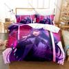 Nico Nico Singer Fan Merch Duvet Cover + 2 Pillowcases, Kawaii Anime Style Art Print Bedding Set Comfortable Polyester