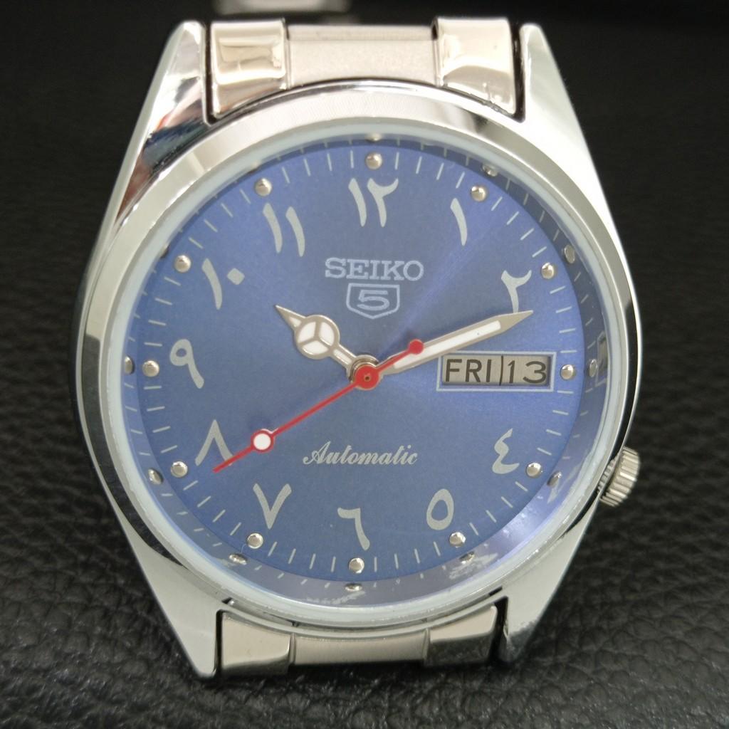 ЯПОНСКИЕ ВИНТАЖНЫЕ ОТРЕМОНТИРОВАННЫЕ АВТОМАТИЧЕСКИЕ МУЖСКИЕ ЧАСЫ SEIKO 5 7009A С СИННИМ ЦИФЕРБЛАТОМ a446212-1
