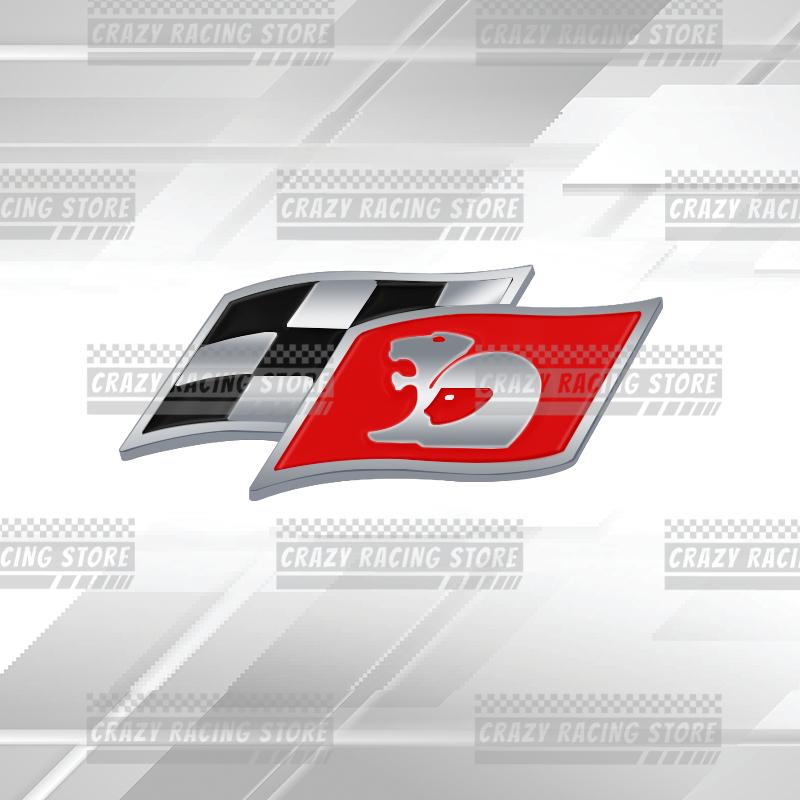 1Pc Car Badges HSV Racing Flag Trunk Emblem Metal Stickers Body Decals Letter Grille Decor For HSV Astra Commodore GTS R8