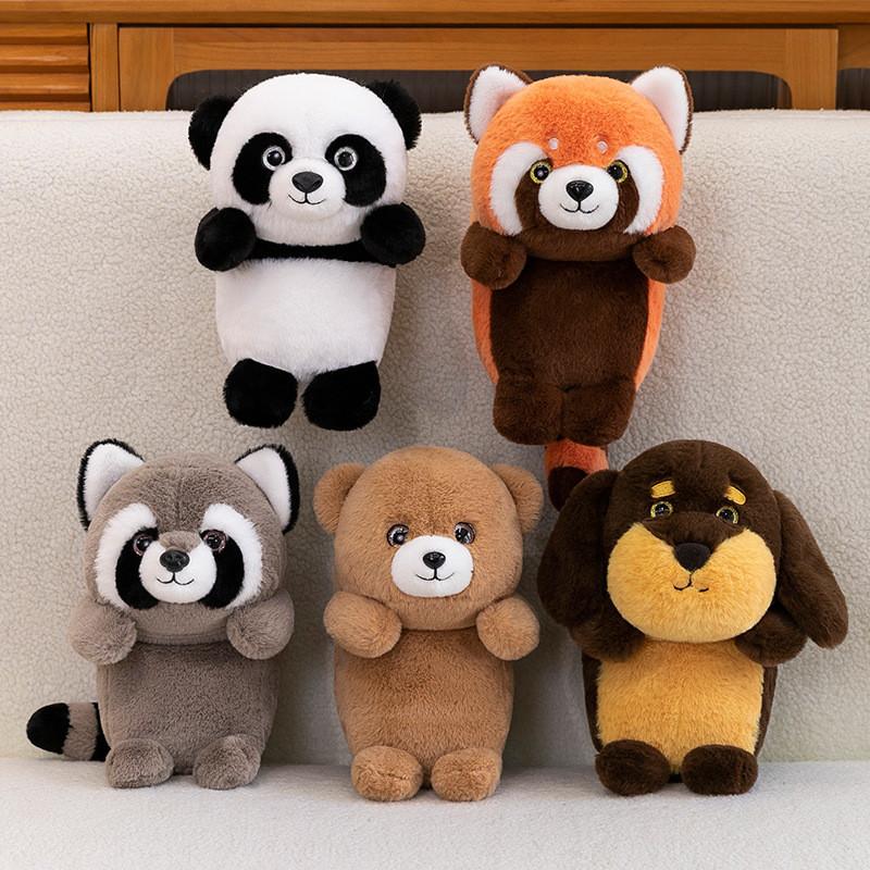 Cartoon Raccoon Plush Doll With Super Soft Material For Baby Playroom