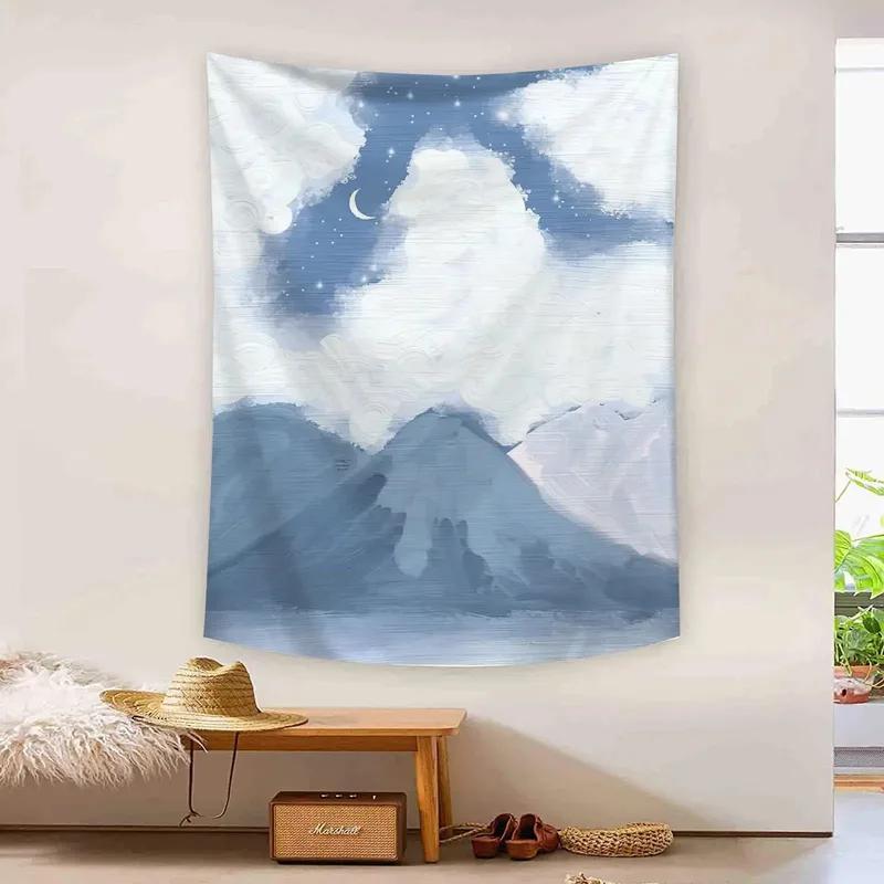 Ручная роспись маслом милый пейзажный узор подвесная ткань домашнее украшение стены гобелен спальня гостиная гобелен