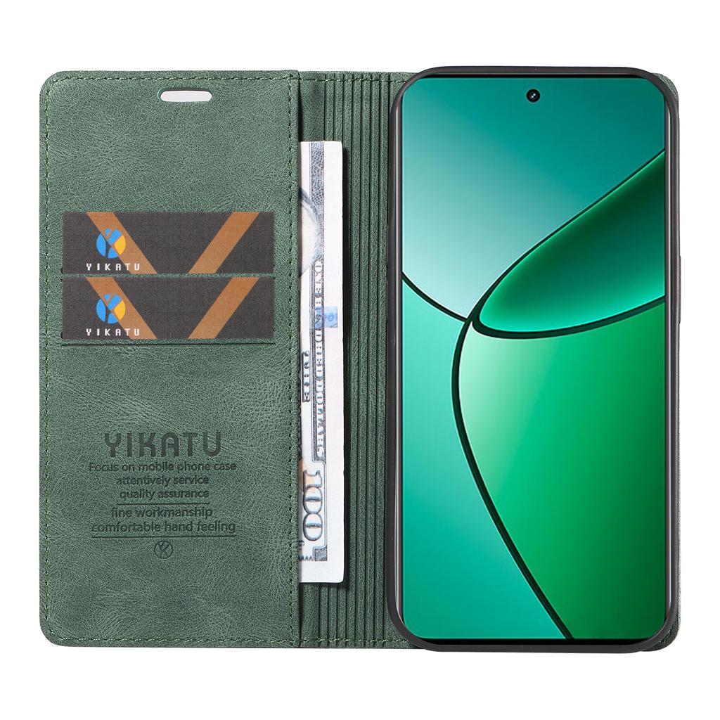 YIKATU YK-004 For Realme 12 4G/12+ 5G Phone Case Flip Folio Wallet Card Slots Cover