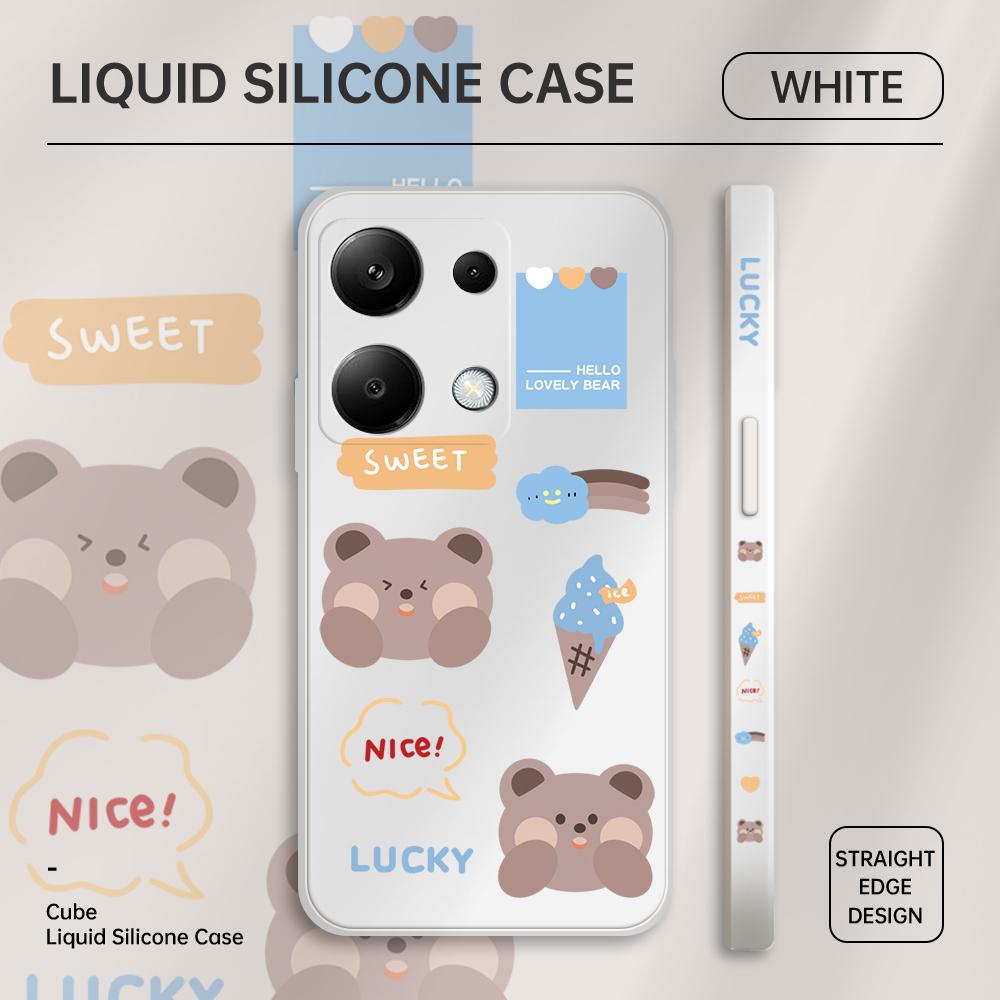 Чехол для телефона с мультяшным красочным узором, квадратный, жидкий, силикон, TPU, полное покрытие камеры, противоударный защитный чехол для Xiaomi Redmi iPhone