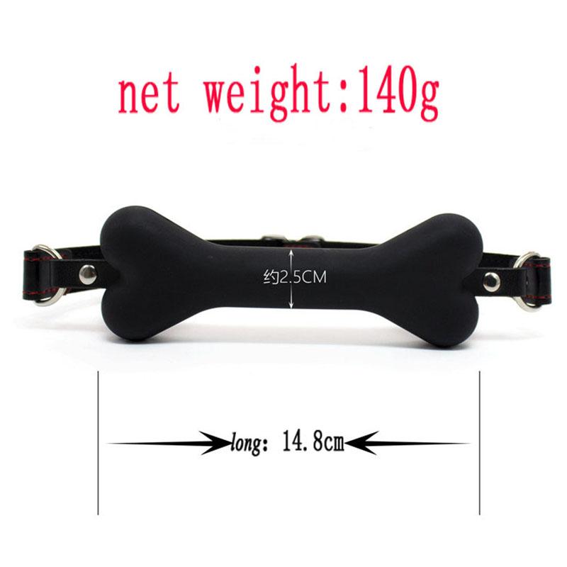 Soft Harness Mouth Silicone Dog Bone Ball Gag Open Mouth Gag Bondage Slave Gag Sex Products Sm Sex Toys for Women