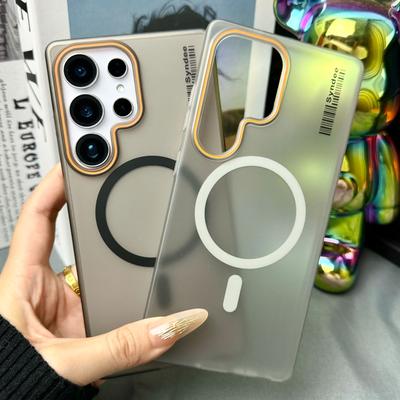 Тонкий матовый чехол-конфета с магнитами Magsafe для телефонов Samsung S25 S24 S23 S22 S21 Plus Ultra Note20 Ultra A56 A36 A16 A06 A55 A35