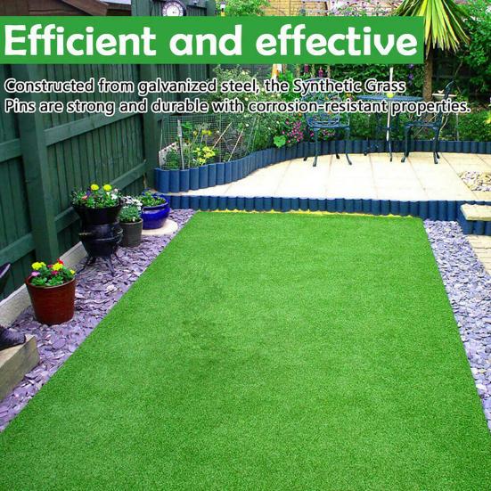 50 шт./набор Колышки для травы Многоцелевые Утолщенный диаметр проволоки Оцинкованная проволока Прочные Крепления для дерна для двора