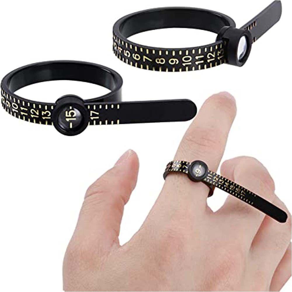 Ruler With Magnifier Finger Size Tester Ring Sizer Finger Gauge Finger Size Coil Measurement Belt