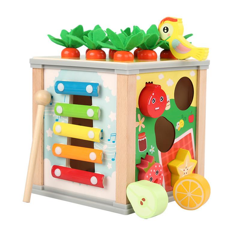 Wooden Kids Educational Toy With Sixinone Play Set For Early Learning And Development