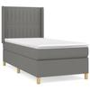 Maison Exclusive - Sommier à lattes de lit avec matelas Gris foncé 90x200 cm Tissu