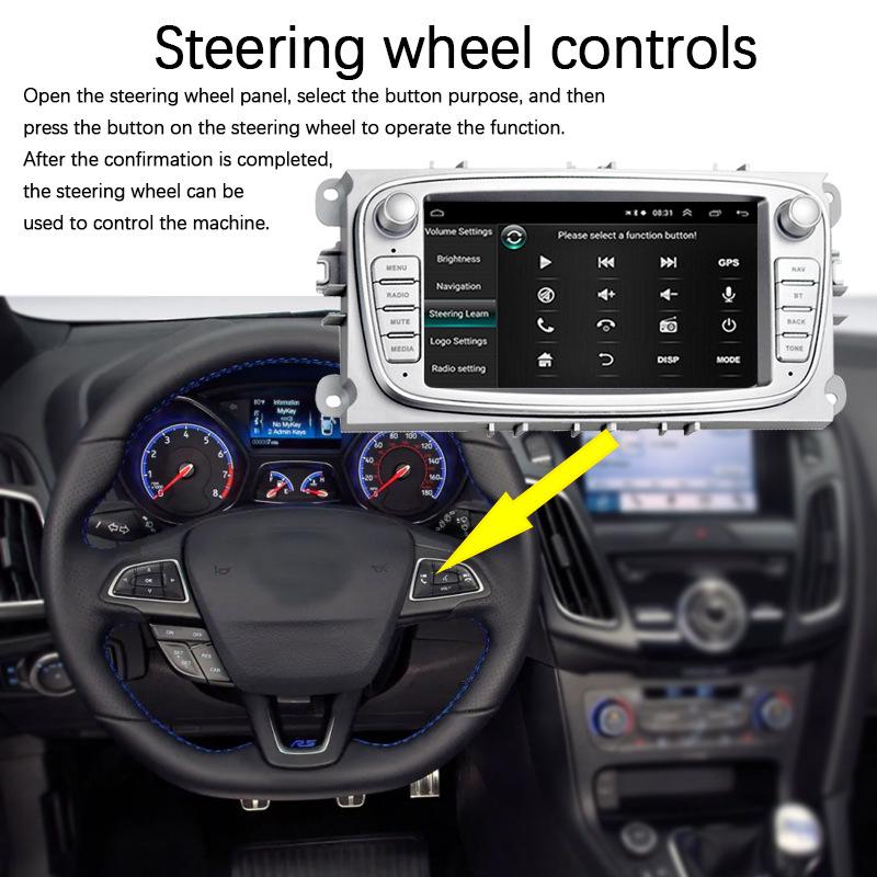 7-inch Android GPS Navigation for Ford 06-11: Capacitive Screen Carplay MP5 Player