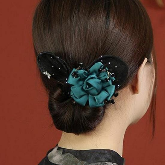 Hair Bun Maker Flower Fishtail Rhinestone Feather Hair Curler Deft Bun Twister Long Hair Fast Snap Roll Tool Women Hair Styling Accessories