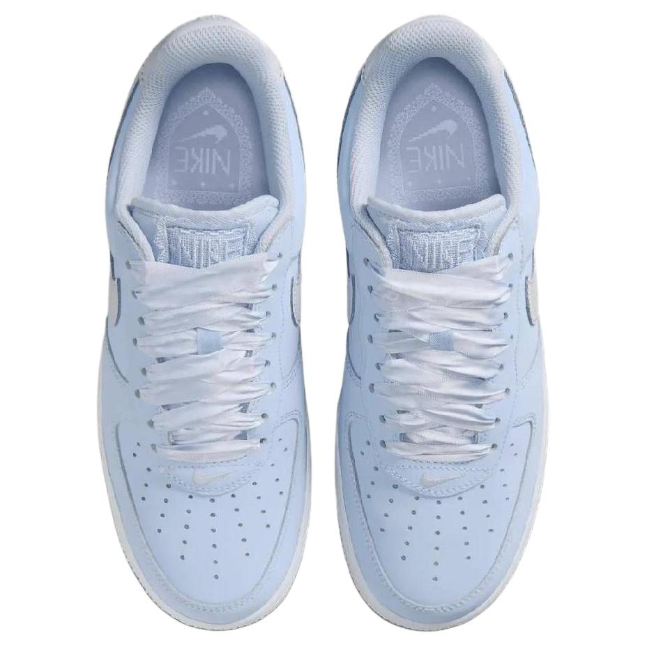 Nike Кроссовки Air Force 1 Дышащие Скейтбордические Женские Светло-голубые Серые IR0871-400