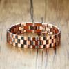 Ikuinen Magnetic Copper Bracelet Men Vintage Wrist Band Magnetic Bracelet Men Hand Chain Health Energy Wide Bracelet for Men
