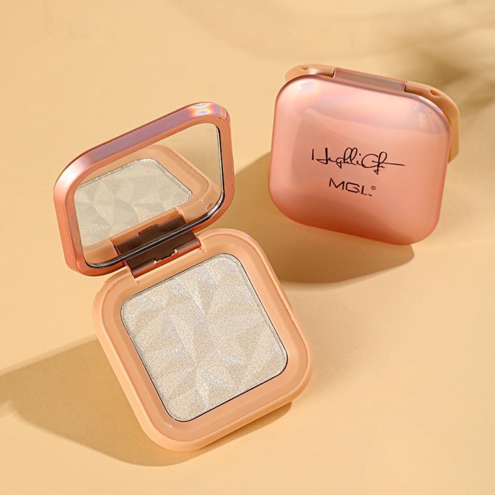 LIANGNISHI Хайлайтер 02 Nude Pink 4 оттенка Матовый и Жемчужный Glow Мелкий Глиттер Хайлайтер для Лица Контуринг Теневая Палитра Макияжа Для Новичков