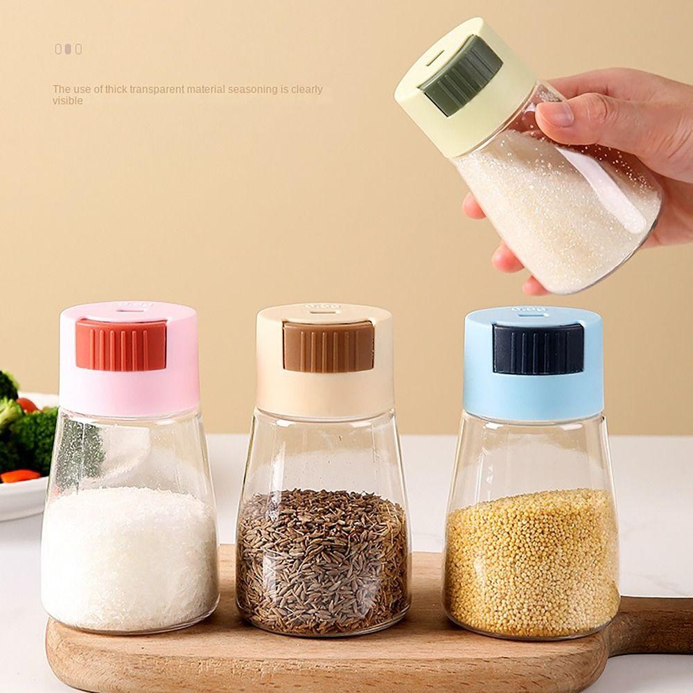 0.5g Quantitative Salt Dispenser Press Type Seasoning Jar Seasoning Container for Home Kitchen