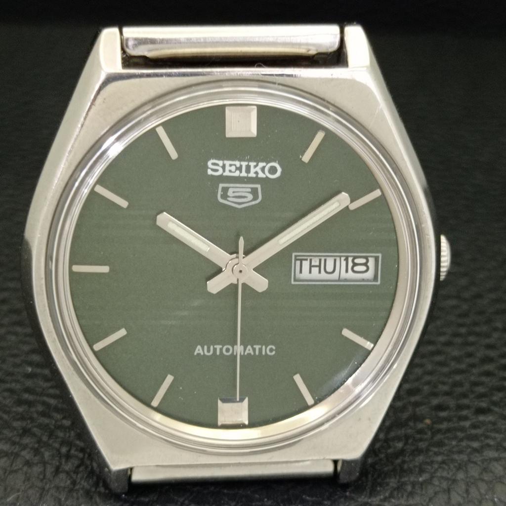 ЯПОНИЯ ВИНТАЖ SEIKO 5 АВТОМАТИЧЕСКИЕ 6309A МУЖСКИЕ ЧАСЫ С ЦИФЕРБЛАТОМ ЗЕЛЕНОГО ЦВЕТА a500802-5