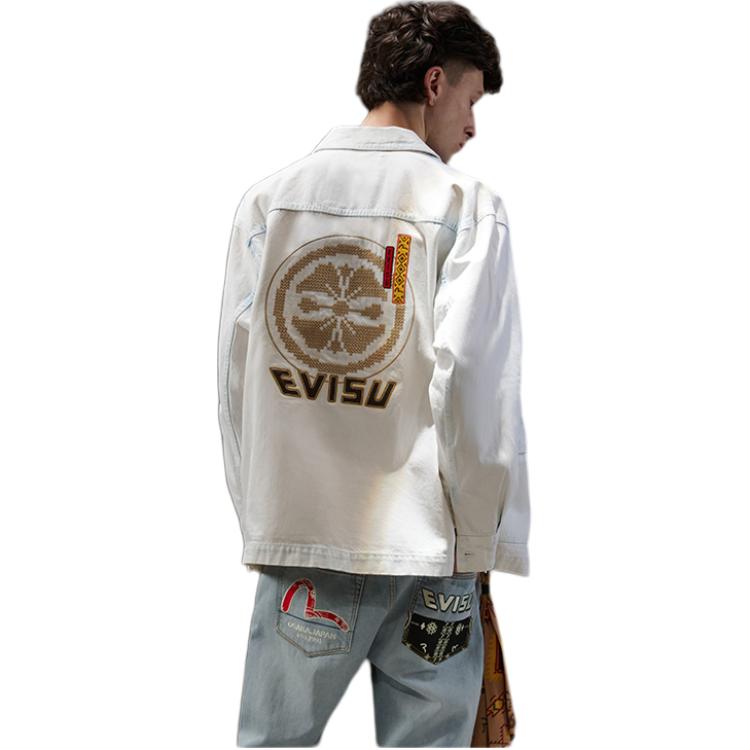Evisu Рубашка с принтом логотипа и узором, однобортная, с длинным рукавом, унисекс, 2ESHTM3SJ718XXDN