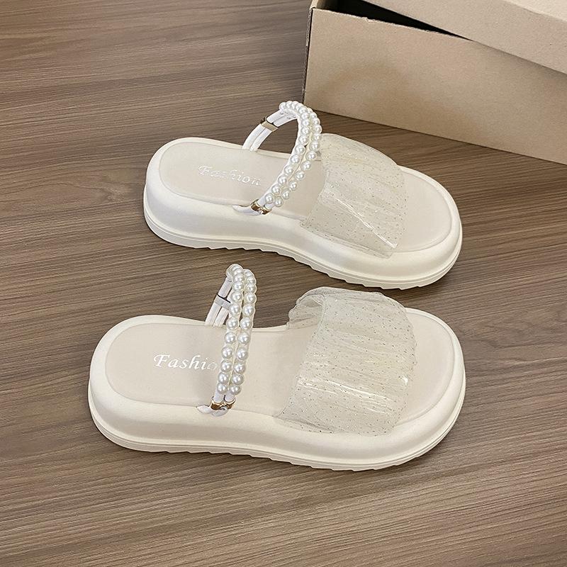 Stepping On Shit Slippers Women's Summer Wear 2025 New Internet Celebrity Popular Sandals Platform Versatile Two Wear Non-slip Sandals