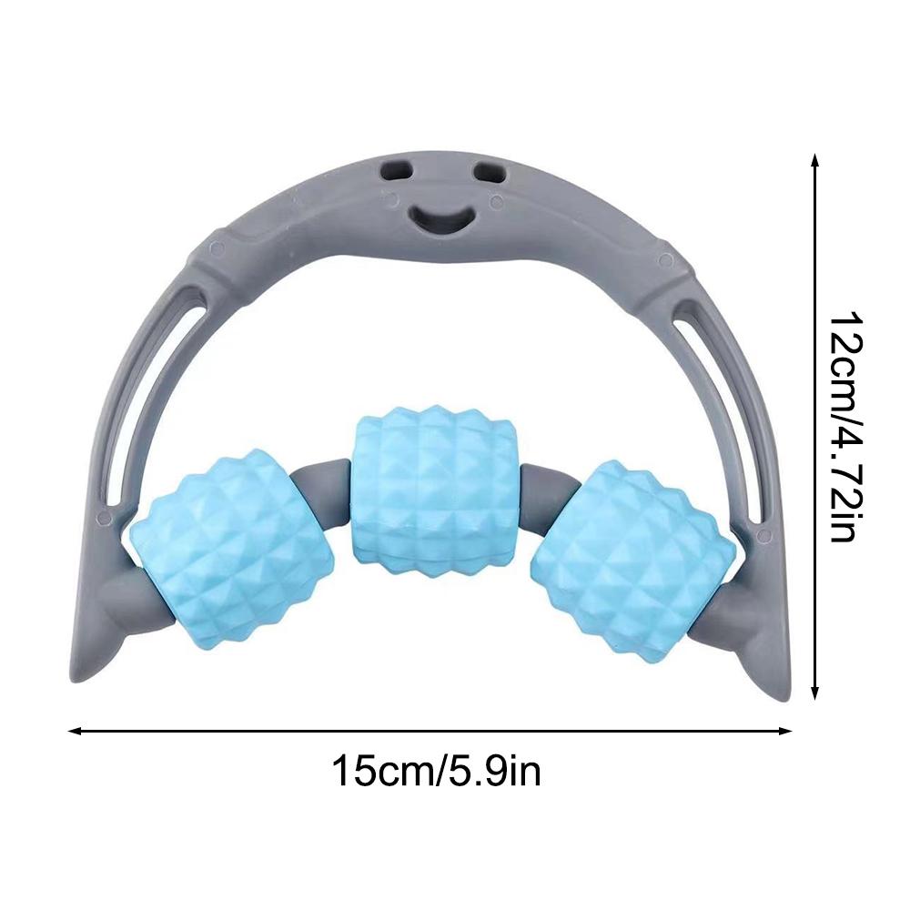 Ручной трехколесный массажный ролик, скручивание икроножных мышц, устройство для разблокировки меридианов ног, похудение шеи и ног