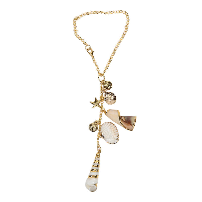 Морские ракушки Декор для автомобиля Прибрежный подвесной шарм для зеркала заднего вида Автоаксессуары в бохо-тематике Морская звезда Кончас Эстетичная подвеска