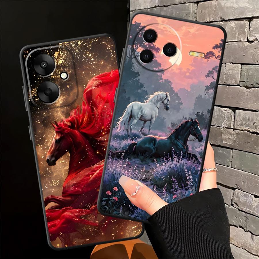 Чехол для Xiaomi Redmi 13C A3 10 14C 12C 9 A1 A2 Plus A4 K40 K80 Pro A5 Funda Чехол для телефона Крутая Лошадь