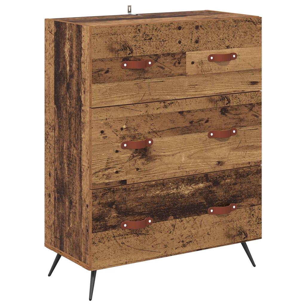 Chest of Drawers with Drawers Reclaimed Wood Look 69.5 x 34 x 90 cm Particleboard