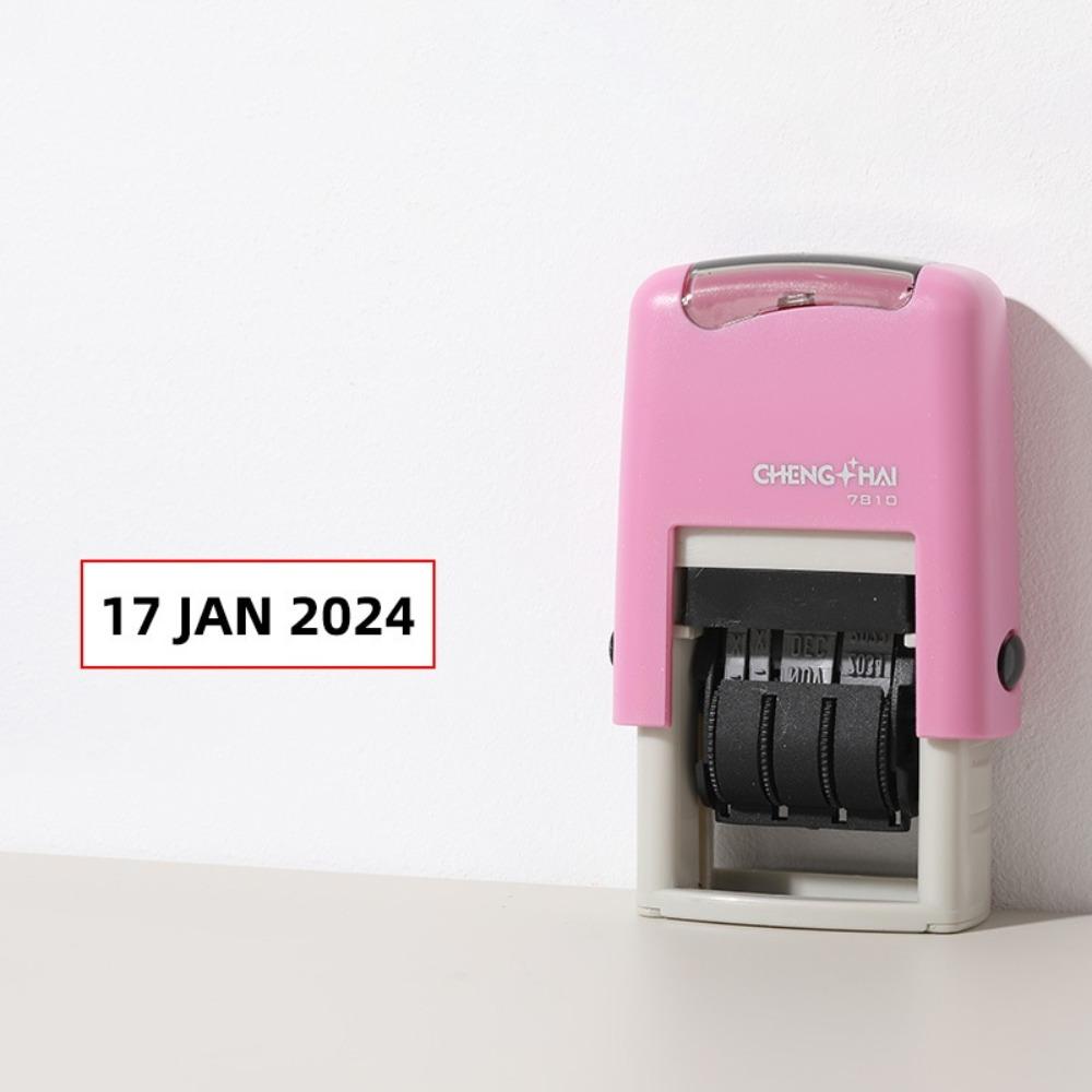 Handle Account Self-Inking Stamps English Version Date Wheel Stamp Date Stamps DIY Painting