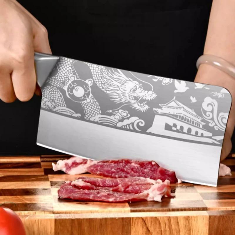 1/3pcs New dragon style sharp meat slicing knife for kitchen chef knife for home ladies Easy bone chopping knife Cooking tool