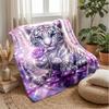 Lion s Majesty in Art Theme blanket Lightweight Warm Flannel Blanket Decorative Throw Blanket for Home Decoration