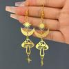 Glitter Sparkling Earrings Exaggerate Gorgeous Ear Cuff Exquisite Tassel Earrings Studs  Girls