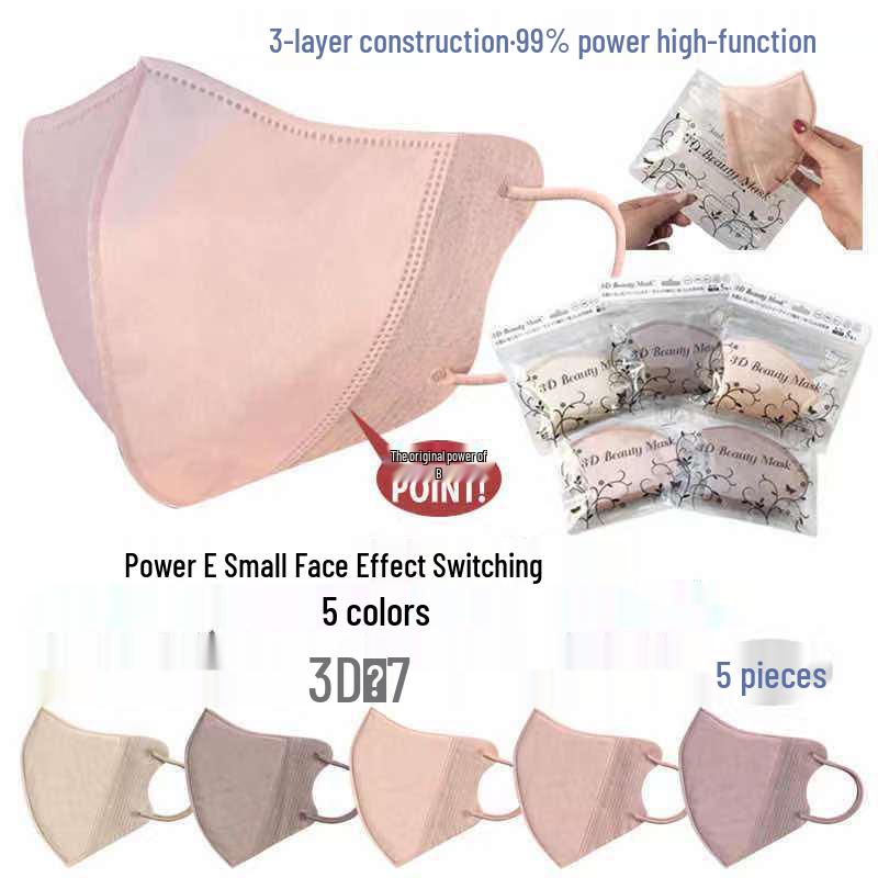 Дышащая 3D одноразовая маска-румяна Весна/Лето 2025: Защита от УФ-лучей, Защита от солнца, Трехслойная конструкция.
