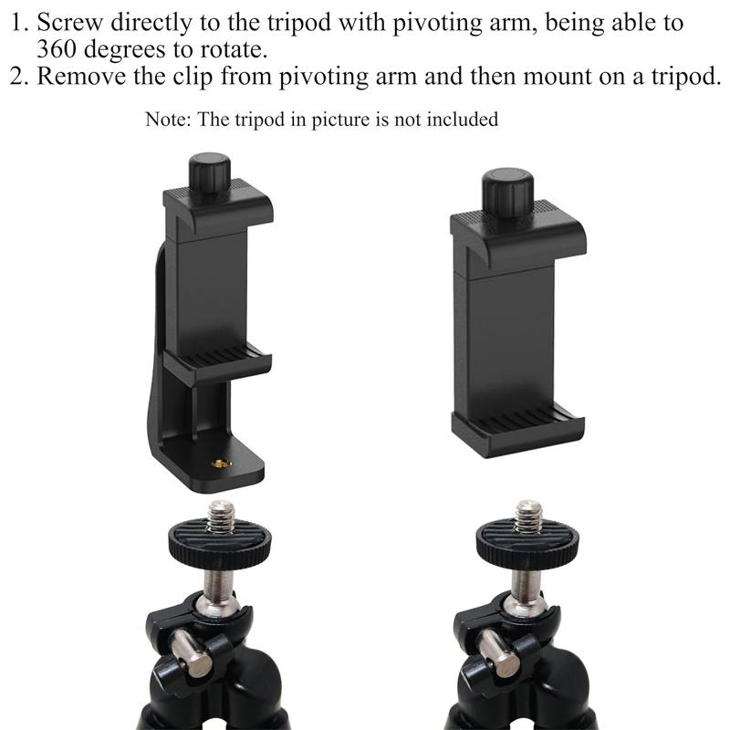 Штатив-держатель для телефона, стандартный адаптер, поворотный кронштейн для цифровой камеры, монопод, регулируемый для iPhone, видеокамер, мобильных телефонов